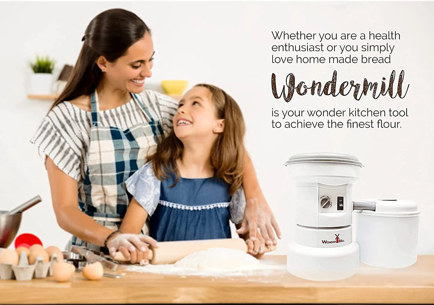 WonderMill Electric Grain Mill World's #1 Rated Electric Grain Mill Grinder